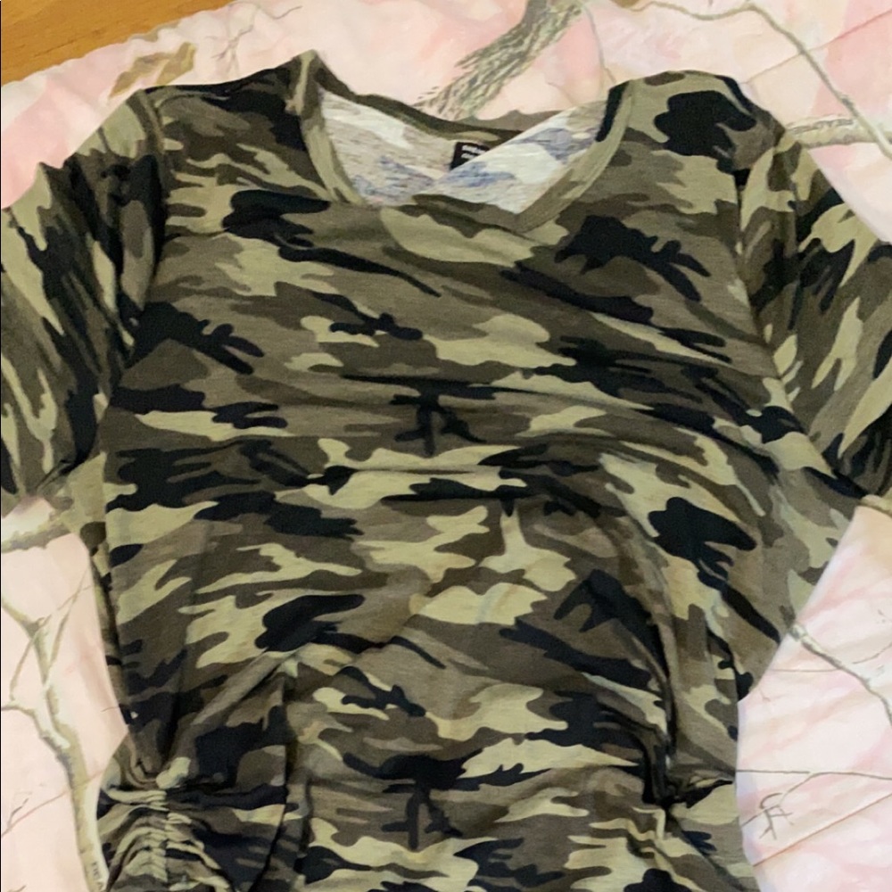 Ruched Camo Dress